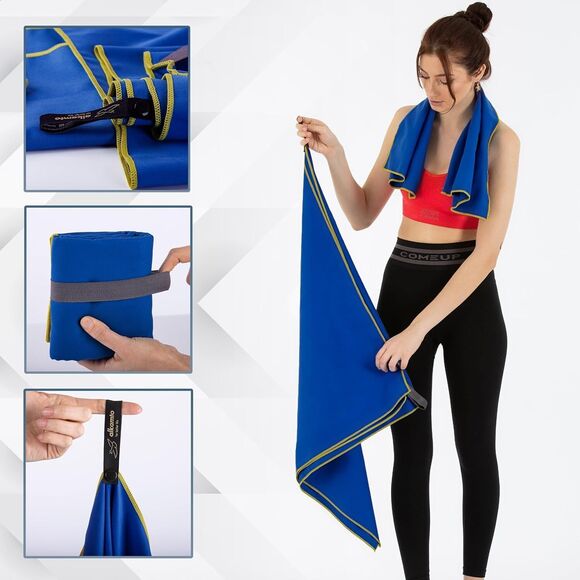 Microfiber Gym & Travel Towel Set of 2 Size in 1 Pack XL & S Quick Dry Yoga - Picture 11 of 16